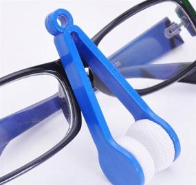 img 2 attached to 👓 5-Pack Mini Microfiber Glasses Cleaner Brush Tool for Eyeglasses & Sunglasses (Random Color)