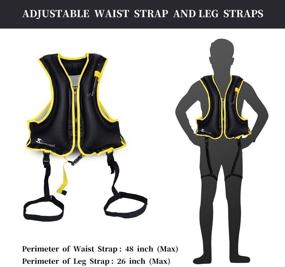 img 4 attached to OMOUBOI Snorkel Vests Adults: Lightweight Kayak Buoyancy Vest for Water Sports