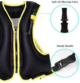 img 3 attached to OMOUBOI Snorkel Vests Adults: Lightweight Kayak Buoyancy Vest for Water Sports