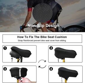 img 1 attached to 🚲 Comfortable and Versatile Large Soft Bike Seat Cushion with Gel Pad and Waterproof Cover