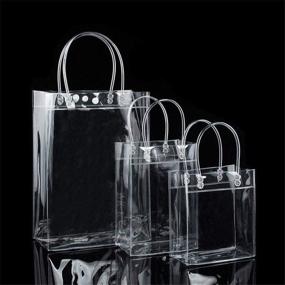 img 4 attached to YAIKOAI Transparent Handles Reusable Shopping