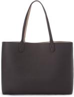 👜 premium vegan leather womens shoulder tote - overbrooke reversible tote bag logo