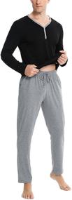 img 2 attached to 🛌 Cotton Loungewear Sleepwear with Drawstring Pockets