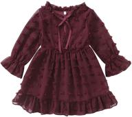 👗 maacie swiss dot dress with flared sleeves for fall: mom and me babydoll dresses logo