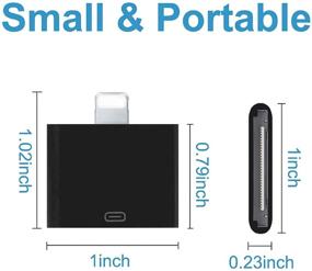 img 3 attached to 🔌 Адаптер Giom Lightning к 30-пиновому разъему - сертифицированное подключение с мужским и женским коннектором и кабелем для зарядки через Lightning - совместим с iPhone 12 11 X 8 7 6P 5S 4S 4 3 3G/iPad/iPod (черный)