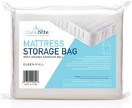 🛏️ clear 4 mil extra thick mattress storage bag for moving and storing - full and queen size - protects bedding and furniture from moisture, dirt, and dust logo