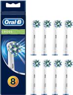 🦷 oral-b eb50/8 crossaction toothbrush head refills - pack of 8 in white logo