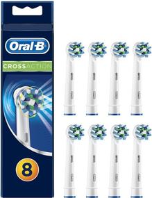 img 4 attached to 🦷 Oral-B EB50/8 Crossaction Toothbrush Head Refills - Pack of 8 in White