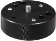 manfrotto 120 converter plate: tripod head screw adapter 3/8-inch to 1/4-inch - replaces 3054, black logo