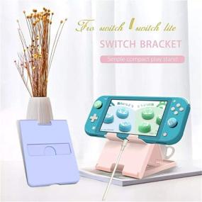 img 1 attached to Versatile Green Nintendo Switch Stand with Adjustable Playstand - Portable and Foldable Companion for Nintendo Switch Console and Accessories