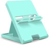 versatile green nintendo switch stand with adjustable playstand - portable and foldable companion for nintendo switch console and accessories logo