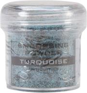 🌈 turquoise ranger 1-ounce jar embossing powder for enhanced online visibility. logo