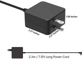 img 3 attached to 🔌 UL Listed AC Charger for Asus Q200E Q200 S200E S200 Q200E-BHI3T45 Q200E-BSI3T08 Vivobook Touchscreen Laptop - 7.5Ft Portable Power Adapter Supply Cord