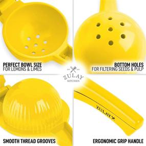 img 1 attached to 🍋 Zulay Premium Metal Lemon Squeezer: Extract Maximum Juice with our Citrus Juicer