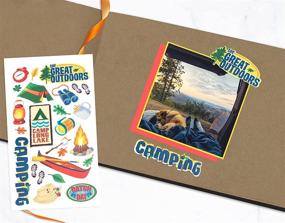 img 3 attached to 🏕️ Camping Scrapbook Stickers and Scrapbooking Paper Set - Camp, RV, Camper Van, Campfire, Cabin, Outdoor Theme Stickers and 12x12 Cardstock, Ideal for Planner, Journal, Photo Album, Calendars, DIY Crafts