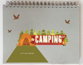 img 1 attached to 🏕️ Camping Scrapbook Stickers and Scrapbooking Paper Set - Camp, RV, Camper Van, Campfire, Cabin, Outdoor Theme Stickers and 12x12 Cardstock, Ideal for Planner, Journal, Photo Album, Calendars, DIY Crafts