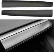 🚘 rszx carbon fiber pattern dashboard cover for tesla model 3 model y - abs plastic tesla accessories logo