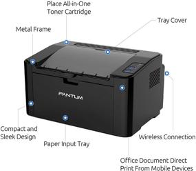 img 3 attached to Pantum P2500W: Compact Wireless Monochrome Laser Printer for Black and White Printing