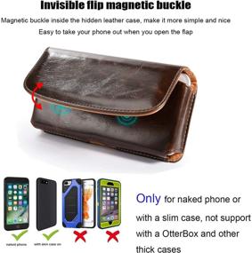 img 3 attached to 📱 Kiwitatá Brown Leather Belt Case Holster for iPhone 12 XS Max & 11 Pro Max - Durable & Convenient Phone Holder with Belt Clip