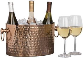 img 4 attached to 🍾 Chic Chill Handcrafted Artisan Copper Champagne and Wine Chiller - 3 Bottle Luxury Cooling Experience