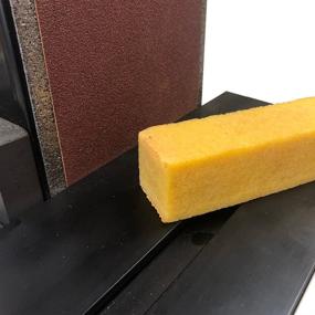 img 1 attached to 🧽 1.5" x 1.5" x 7.875" Natural Rubber Cleaning Eraser Stick for Abrasive Sanding Belts, Sandpaper, Rough Tape, Skateboard Shoes, and Sanding Discs