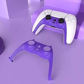 img 2 attached to 🎮 Enhanced Purple Replacement Shell for PS5 Dualsense Controller - DIY Decorative Strip