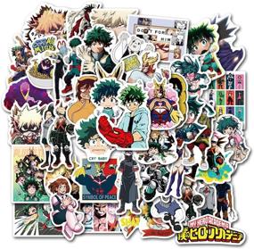 img 1 attached to My Hero Academia Waterproof Stickers - Set of 50 Collectibles for Laptops, Cars, Snowboards, Bicycles, Luggage, Phones, Water Bottles, and Skateboards – Perfect Anime Lover Gift