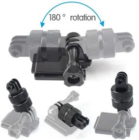 img 1 attached to 📷 FEICHAO 2-Pack 360° Universal Swivel Mount CNC Rotating Tripod Adapter Head Pivot Arm Connector for Gopro Hero Series/Session 8.0 5 4 / Fusion and Other Action Cameras