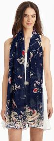 img 2 attached to 🌸 Stylish GERINLY Spring Lightweight Floral Scarfs for Women: Must-Have Fashion Accessory