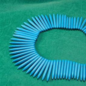 img 3 attached to LiQunSweet Strands Synthetic Turquoise Graduated Beading & Jewelry Making