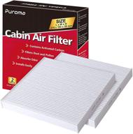 puroma 2 pack cabin air filter replacement for cp285, cf10285 - toyota, scion, lexus, land rover - high performance multiple fiber layers filtration logo