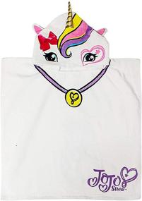 img 1 attached to 🦄 Nickelodeon JoJo Siwa Unicorn Kids Hooded Poncho - Soft & Absorbent Cotton Towel, Ideal for Bath, Pool & Beach, Measures 28 x 28 Inches (Official Nickelodeon Product)