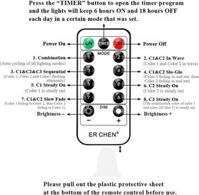 img 1 attached to 🎄 ER CHEN Беспроводные гирлянды на батарейках с пультом управления и таймером: 10 м (33 фута) 100 светодиодов водонепроницаемые внутренние и наружные гирлянды для елки на Рождество, свадьбы, Дня Благодарения, вечеринки, сада, патио (Теплый Белый)