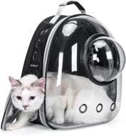 seven master cat backpack expandable carrier bubble bag - black: perfect space capsule pet carrier for small dogs and large cats for hiking, travel, and outdoor adventures logo