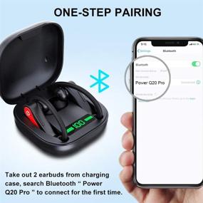 img 3 attached to 🎧 Motast Wireless Earbuds: Bluetooth 5.1 Sports Headphones with IP7 Waterproof Rating, 40H Playtime, Earhooks, and Charging Case – Ideal for Running and Gym