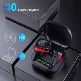 img 1 attached to 🎧 Motast Wireless Earbuds: Bluetooth 5.1 Sports Headphones with IP7 Waterproof Rating, 40H Playtime, Earhooks, and Charging Case – Ideal for Running and Gym