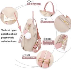 img 1 attached to Fashion Embroidery Anti Theft Backpacks Shoulder Women's Handbags & Wallets