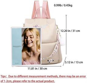 img 3 attached to Fashion Embroidery Anti Theft Backpacks Shoulder Women's Handbags & Wallets