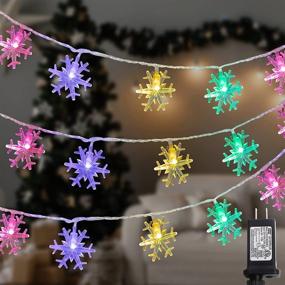 img 4 attached to SUNYPLAY Snowflake Christmas Waterproof Multicolor