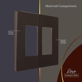 img 2 attached to 🛠️ ENERLITES Rêve Collection Luxury Double Decorator Switch Screwless Wall Plate, Matte Finish, 2-Gang 4.88" x 4.92", UL Listed, Brown, 10 pack - Buy Now!