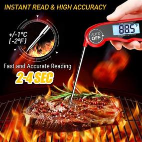 img 2 attached to 2-in-1 Digital Meat Thermometer - Instant Read Food Thermometer for Cooking, Grilling, Smoking, Baking, Turkey, Milk, with Dual Probes