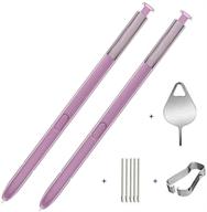 🖌️ 2 pack replacement stylus for samsung galaxy note 9 sm-n960 pen (purple) - no bluetooth + tips/nibs & eject pin included logo