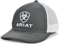 🧢 grey ariat classic trucker cap logo