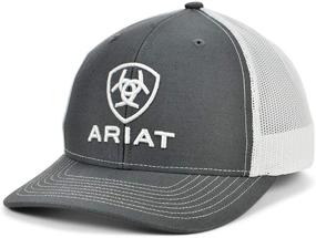 img 3 attached to 🧢 Grey ARIAT Classic Trucker Cap