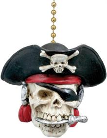 img 1 attached to 🏴 Ceiling Fan Pull - Pirate Skull Captain Design