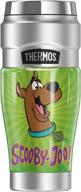 🐶 scooby-doo burst stainless steel travel tumbler: vacuum insulated & double wall, 16oz - thermos stainless king логотип