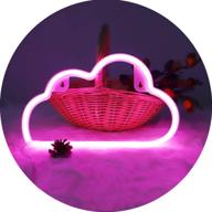 hopolon pink cloud neon signs - led neon light for party supplies, girls room decor accessory, table decoration, children kids gifts (pink cloud) logo