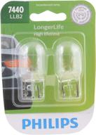 💡 philips 7440llb2 7440 longer life miniature bulb, 2 pack logo