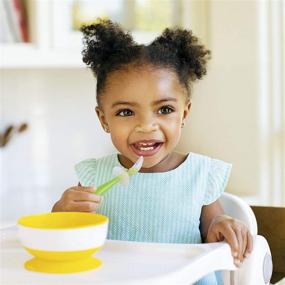 img 1 attached to 🥄 Munchkin Silicone Trainer Spoons for Baby Led Weaning with Choke Guard, 4 Pack, Blue and Green