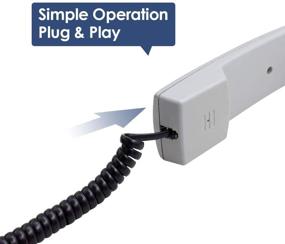 img 1 attached to 📞 Нераспутанный проводной телефонный кабель для настольного телефона RJ9 4P4C длиной 8 футов / свернутый проводной кабель длиной 1,4 фута - комплект из 4 штук, черного цвета.
